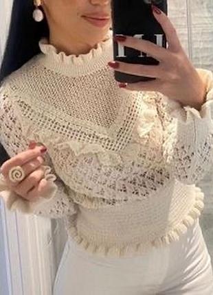 Светр zara  з перлинами 3