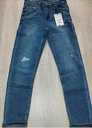 Zara  трендовые джинсы skinny скини р. 13-14 лет, оригинал