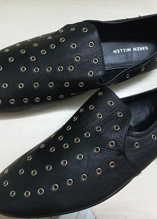 Туфли лоферы кожа .весна-осень жен.42-42.5р.karen millen италии