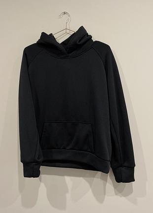 Базовий чорний худі , з капюшоном .