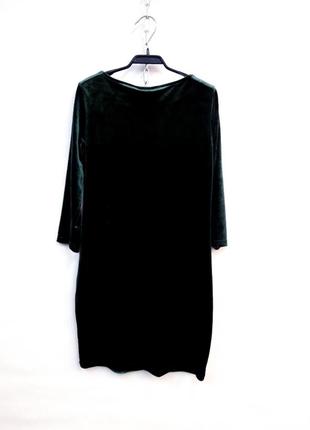 Изумрудное велюровое платье vila размер м9 фото