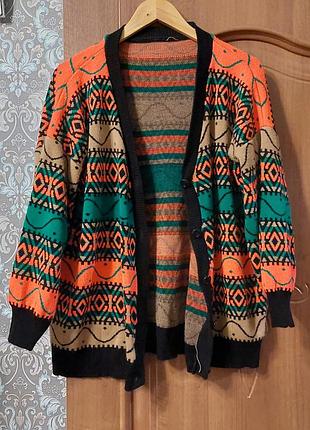 Кардиган узорами