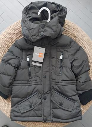 Классная и теплая куртка-парка на мальчика 2-3 года (р.98)
