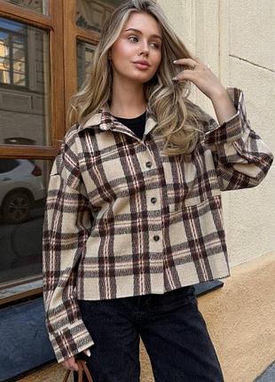 ❤️укороченная oversize рубашка из байки