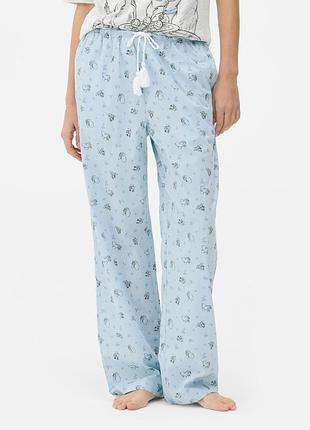 Нові піжамні штани disney жіночі для сну 101 долматинец блактині