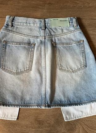 Джинсовая юбка off white оригинал 5