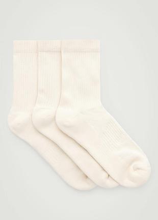 Набір  3 пари шкарпеток 3-pack ribbed sport socks 40-42