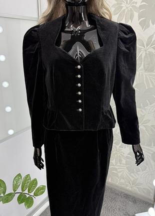 Розкішний австрійський оксамитовий жакет, розмір 44