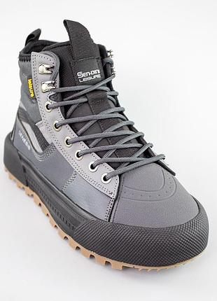 Кеды мужские утепленные мехом 593359 серые