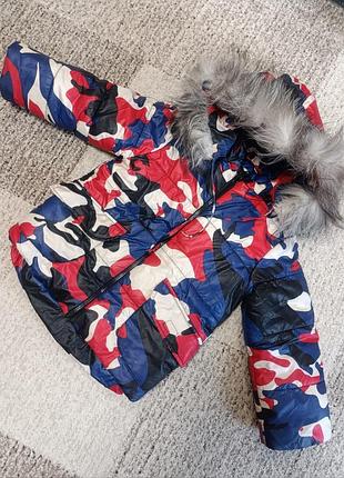 Зимова куртка хлопчику/дівчинці 116р