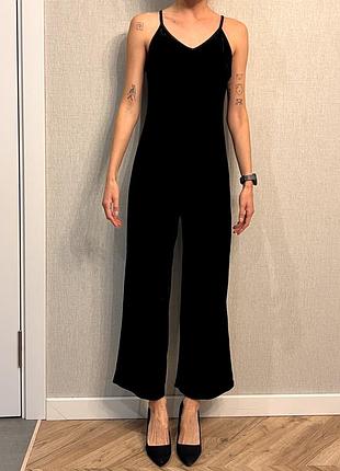 Autre ton комбінезон оксамитовий, чорний, xs/s