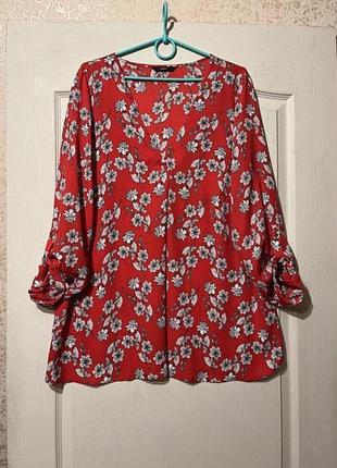 Яркая блузка в цветы 54-56 (14)