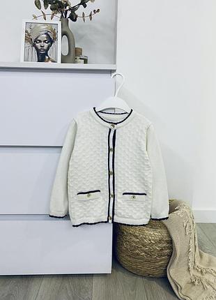 Дитяча кофта  nutmeg на 2-3 роки для дівчинки | молочний