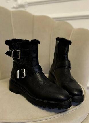 Шкіряні ботінки zara на меху
 100%!  шкіра