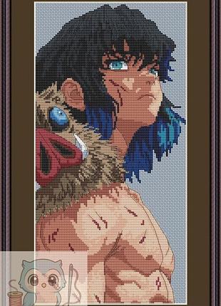 Схема для вишивки хрестиком по аніме клинок винищувача демонів