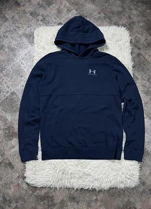 Темно-синє худі under armour утеплене і флісом