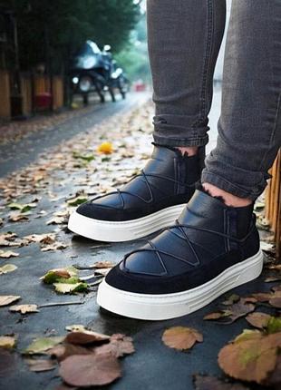 Стильні угги уггі  gross чоловічі зимові черевики з високоякісної натуральної шкіри bd7