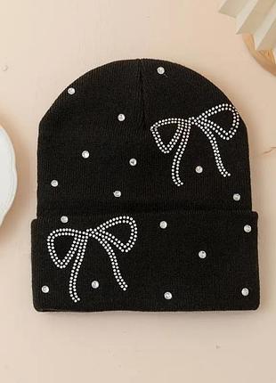 Шапка зі стразами для дівчат, шапочка