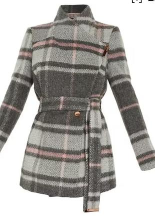 Вовняне пальто fredde в клітинку від ted baker р.4