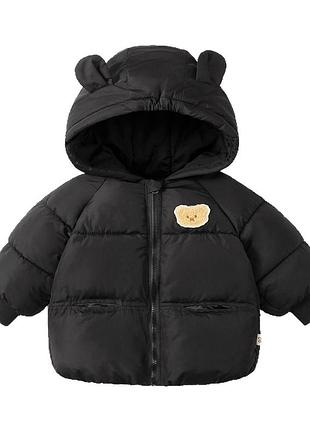 Куртка 113, р.90,100,110,120, синтепон+нейлон, черный