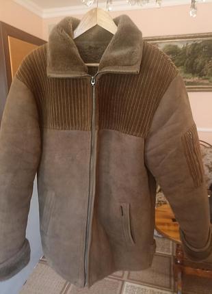 Дубленки мужские из искусственного меха и нубука.