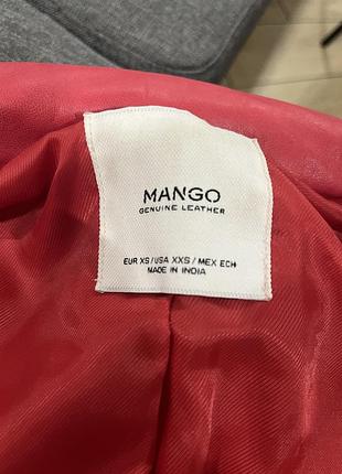 Шкіряна куртка mango 4