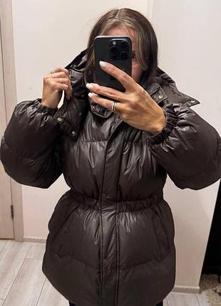 Тепла зимова куртка пуховик з капюшоном