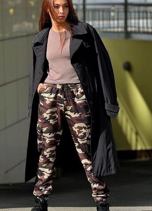 Зимние брюки камуфляж,унисекс