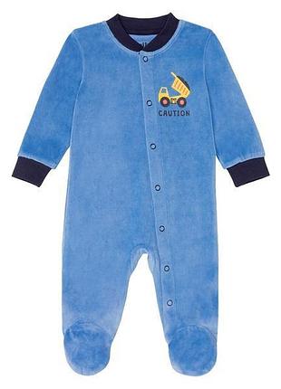 Велюровий чоловічок на хлопчика lupilu 4-6міс, 6-9міс, 9-12міс.