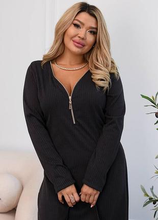 Женское платье в рубчик ❤ 6
