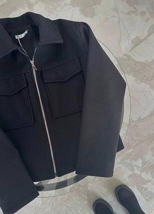 Теплый осенний кашемировый бомбер