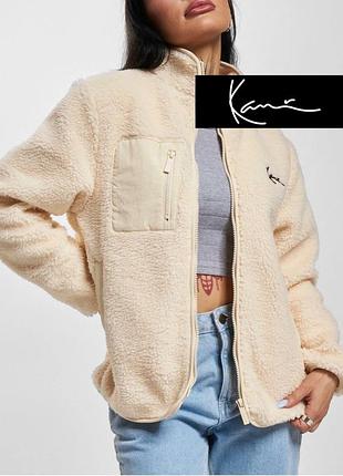 Флисовая кремовая куртка karl kani teddy