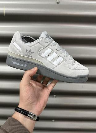 Кросівки adidas forum low, замша (gray)