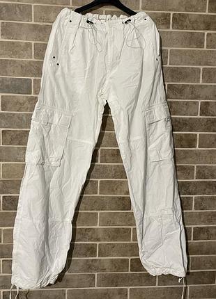 Джогеры, белые штаны карго