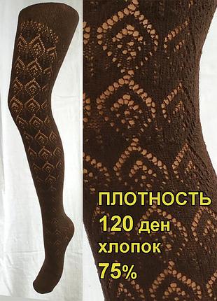 Ажурні бавовняні колготки sesto senso
