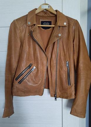 Шкіряна куртка косуха pull&bear m 2