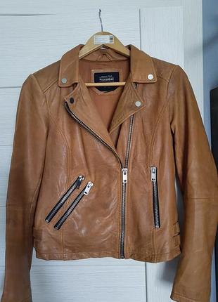 Шкіряна куртка косуха pull&bear m 3