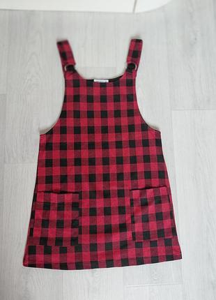 Сарафан утеплений в клітинку.