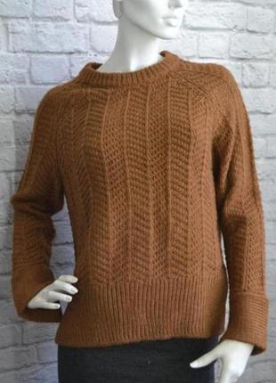 Свитер теплый шерстяной коричневый h&amp;m