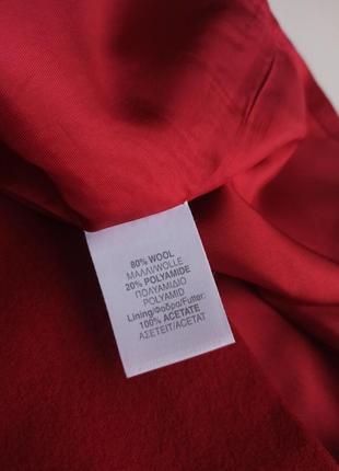 Красивая стильная теплая красная шерстяная юбка7 фото