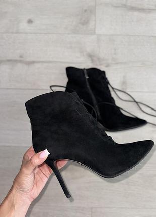 Замшеві ботинки vitto rossi 25,5 см шкіряні сапожки ботильони