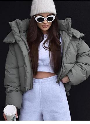 Крута тепла куртка зима (m-l) з капюшоном