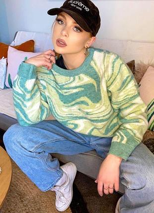 Трендовый джемпер/кофта/свитер/свитер/свет в разводы, на р. xs/s 💔