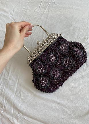 Вечірня театральна сумочка клатч розшита бісером