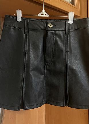 🎁1+1=3🎁 спідниця з екошкіри