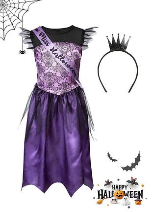 Костюм маскарадный платье на хелловин для девочки lidl halloween 110-116, 122-128
