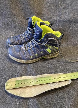 Черевики трекінгові демісезонні унісекс meindl розмір 35, синій і зелений колір