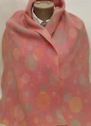 Замечательный теплый и мягкий шарф united colors of benetton красивый принт1 фото