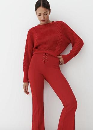 Червоний светр акрил mohito