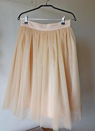 Нарядная фатиновая  юбка   талия 72 см